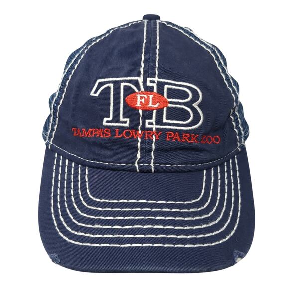 Tampas Lowry Park Zoo Strapback Trucker Hat Blue One Size Adjustable Jhats - Picture 1 of 10